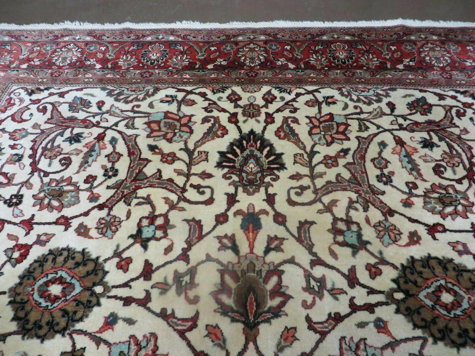 7' X 10' Vintage Handmade India Floral Oriental Wool Rug Hand knotted Carpet - Jewel Rugs