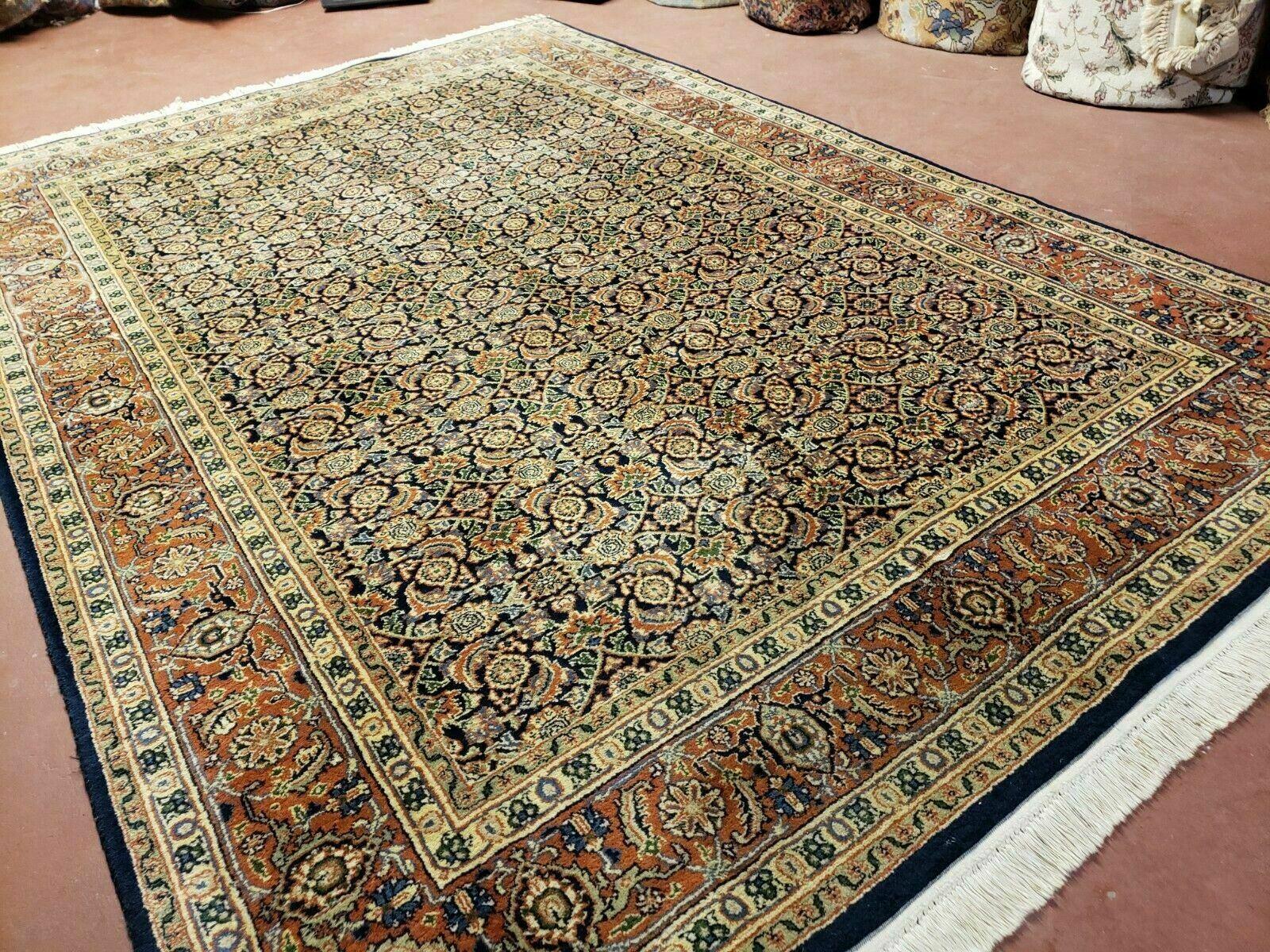 6' X 9' Vintage Handmade Indian Agra Wool Rug Nice - Jewel Rugs