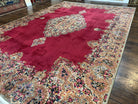 10x14 Karastan Rug Red Medallion Kirman #762, Wool Karastan Carpet, Vintage 10 x 14 Area Rug, Original Collection 700 Series Discontinued - Jewel Rugs