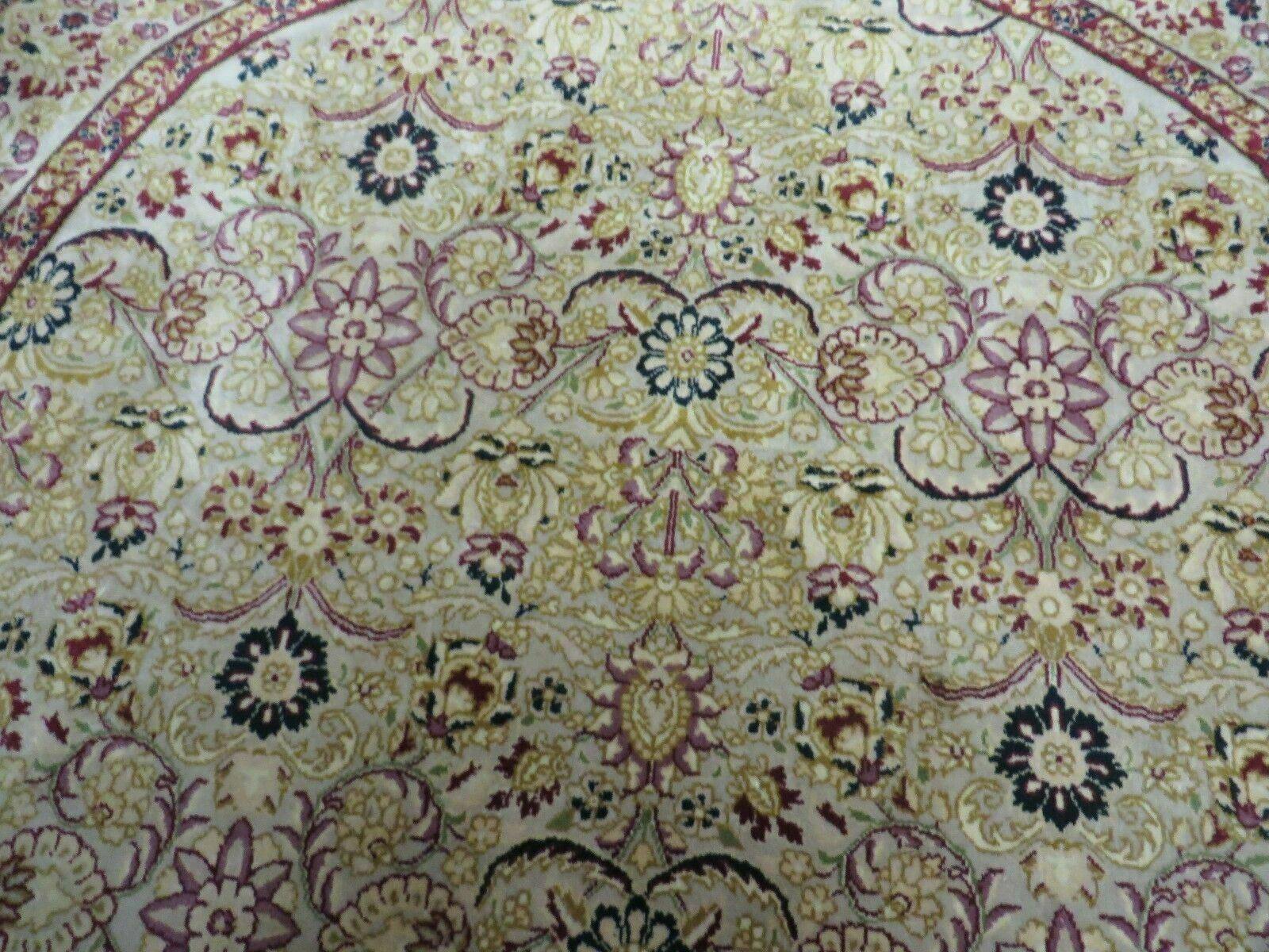 6' Handmade Fine Indian Wool Rug Carpet Round Silk Accent Beauty - Jewel Rugs