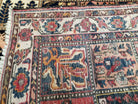 Antique Persian Bakhtiari Rug circa 1920s, Kheshti Panel Design, Wool, Hand-Knotted, 5'3" x 10' - Jewel Rugs