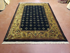 6x9 Aubusson Design Nepali Tibetan Rug Black & Tan Hand-Knotted Wool Carpet Soft Plush Pile New Rug Nice - Jewel Rugs