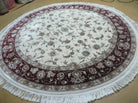 7' X 7' Handmade Fine Chinese Floral Oriental Wool Rug Carpet Round Silk Beauty - Jewel Rugs