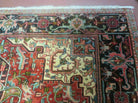 7' X 10' Vintage Handmade India Oriental Floral Hand Knotted Wool Rug Nice - Jewel Rugs