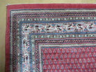 7' X 9' Vintage India Oriental Paisley Handmade Wool Rug Red Vegetable Dyes - Jewel Rugs