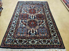 4' X 6' Vintage Handmade Indian Panel Design Wool Rug Veg Dyes - Jewel Rugs