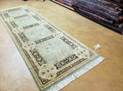 3' X 9' Vintage Handmade Fine Pakistan Paneled Design Wool Rug Runner Nice - Jewel Rugs