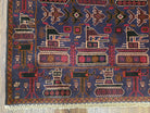 4x6 Handmade Balouch War Afghan Tribal Rug Organic Dyes Helicopter Tank Airplane - Jewel Rugs