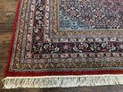 Indo Persian Bidjar Rug 8.5 x 10.3, Herati Mahi Pattern, Allover Medallion, Red Traditional Oriental 8x10 Hand Knotted Wool Carpet, Vintage - Jewel Rugs