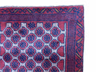 2' 7" X 4' 6" Vintage Handmade Tribal Wool Rug Balouchi Rug Afghan Rug Red Blue - Jewel Rugs