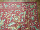 8' X 10' Vintage Indian Embroidery Hand Stitched Asmara Kashmir Rug Wool Nice - Jewel Rugs