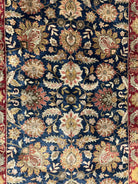 Indo Persian Rug 6x9, Mahal Sultanabad Carpet 6 x 9 ft, Hand Knotted Wool Oriental Rug, Floral Allover, Dark Blue-Green Red, Traditional Rug - Jewel Rugs