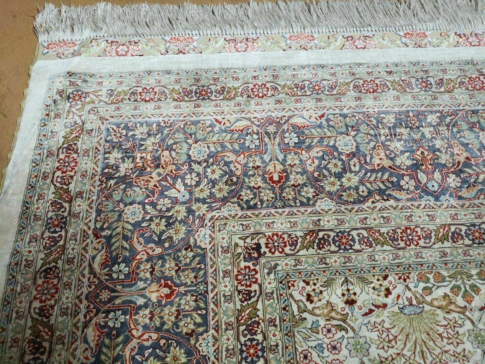 8' X 10' Gorgeous Vintage Handmade Turkish Fine Silk Rug One Of A Kind - Jewel Rugs