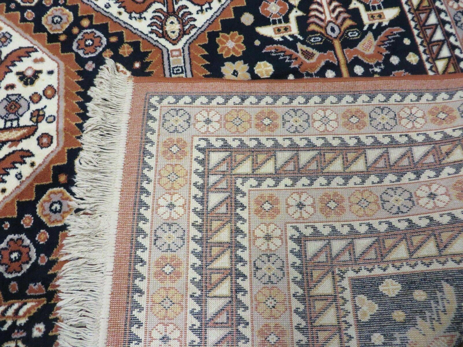 8' x 11' Vintage Power Loomed Couristan European Wool Rug Belgium Birds Nice - Jewel Rugs