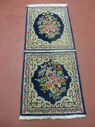 21" X 49" Antique Handmade INDO KIRMAN Wool Rug Double Bags Tobreh - Jewel Rugs