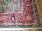 9' X 12' Handmade Oriental Floral Allover Afshan Wool Rug Hand Knotted Green Red - Jewel Rugs