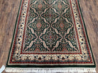 4x6 Indo Persian Bijar, Bidjar Design Carpet 4 x 6, Green Beige, Allover Design, Wool Oriental Rug, Hand Knotted Carpet, Vintage Indian Rug - Jewel Rugs