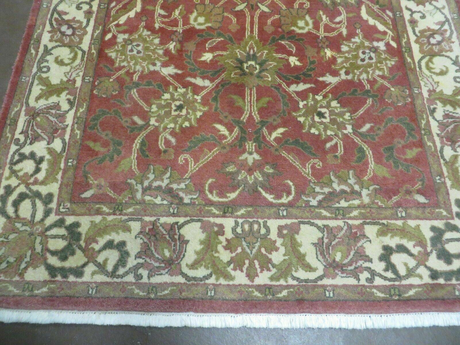 4' X 6' Handmade Indian Agra Wool Rug Veg Dyes # M708 Nice - Jewel Rugs