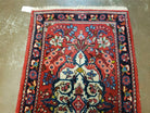 2' 5" X 4' 3" Semi Antique Handmade Wool India Floral Oriental Rug Red Nice - Jewel Rugs