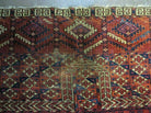 4' X 5' Antique Handmade Fine Tekkeh Turkoman Engsi Hatchli 4 Seasons Wool Rug - Jewel Rugs