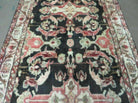 3' 9" X 10' Antique Handmade Turkish Wool Runner Rug Black Nice - Jewel Rugs