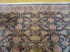 8x10 Vintage Turkish Dark Blue & Pink Rug, Allover Floral Wool Anatolian Carpet, 8' 3" x 9' 5" Hand-Knotted Sivas Rug 8 x 10 Persian Rug - Jewel Rugs