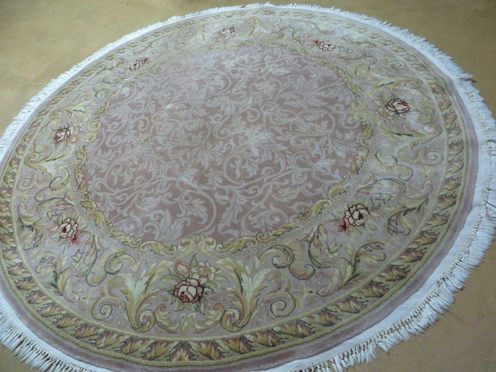 6' X 6' Round Handmade Fine Chinese Floral Oriental Silk Wool Rug Carpet Nice - Jewel Rugs