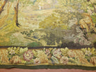 6' 5" X 7' Antique Tapestry French Handmade Aubusson Weave Nature One Of A Kind - Jewel Rugs