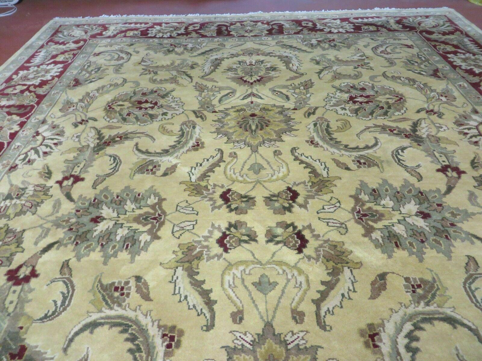 9' X 12' Vintage Handmade India Oriental Jaipur Quality Tea Wash Hand Knotted - Jewel Rugs