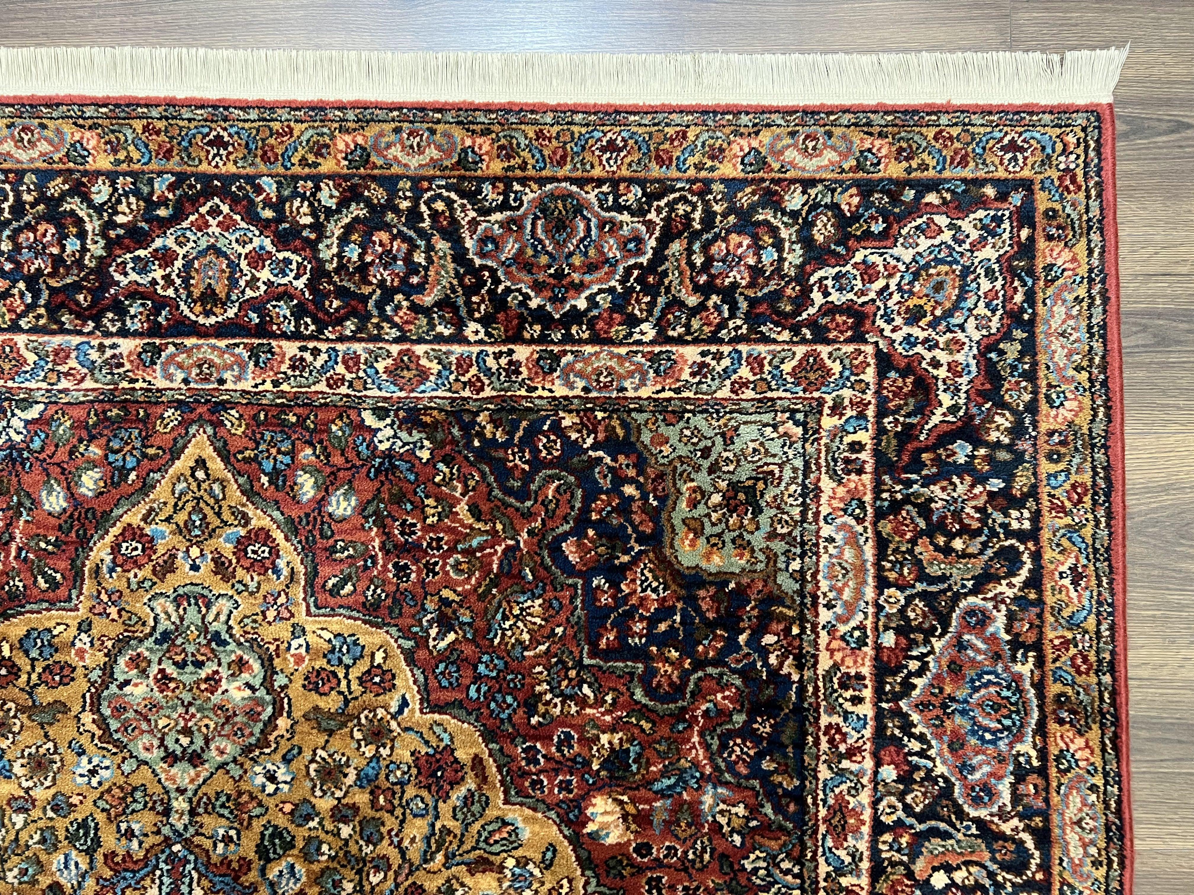 Karastan Rug 5.9 x 9 Medallion Kirman #700/718, Original Karastan Collection 700 Series, Discontinued Wool Karastan Carpet Vintage 6x9 Rug - Jewel Rugs