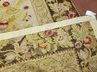 9' X 11' Handmade Chinese Needlepoint Wool Floral Rug Carpet Rose Garden Chic - Jewel Rugs