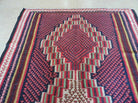 5' X 9' Vintage Handmade Turkish Kilim Flat Weave Wool Rug Veg Dye Red - Jewel Rugs