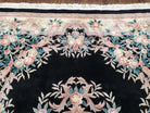 Vintage Chinese Carving Rug, Piled Aubusson Style Area Rug, 8x11 - 9x12 Area Rugs, Wool Hand-Knotted Black Deco Carpet Plush Living Room Rug - Jewel Rugs