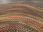 Antique American Braided Rug 10 x 10 ft Multicolor Round Rug 10x10, Vintage Large Round Rug, 10ft Circular Area Rug, Colorful Round Carpet - Jewel Rugs