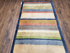 Colorful Tibetan Runner Rug, 2'7" x 11' 9", Striped Runner, Soft Wool Pile, Plush, Hand-Knotted, Multicolor, 12 ft Runner - Jewel Rugs