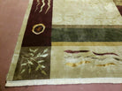 6' X 9' Modern Handmade Tibetan Nepal Wool & Silk Rug Decorative Abstract Gold - Jewel Rugs