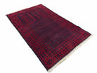 3x5 New Vintage Handmade Tribal Wool Balouchi Rug Afghan Prayer Rug Red Black - Jewel Rugs