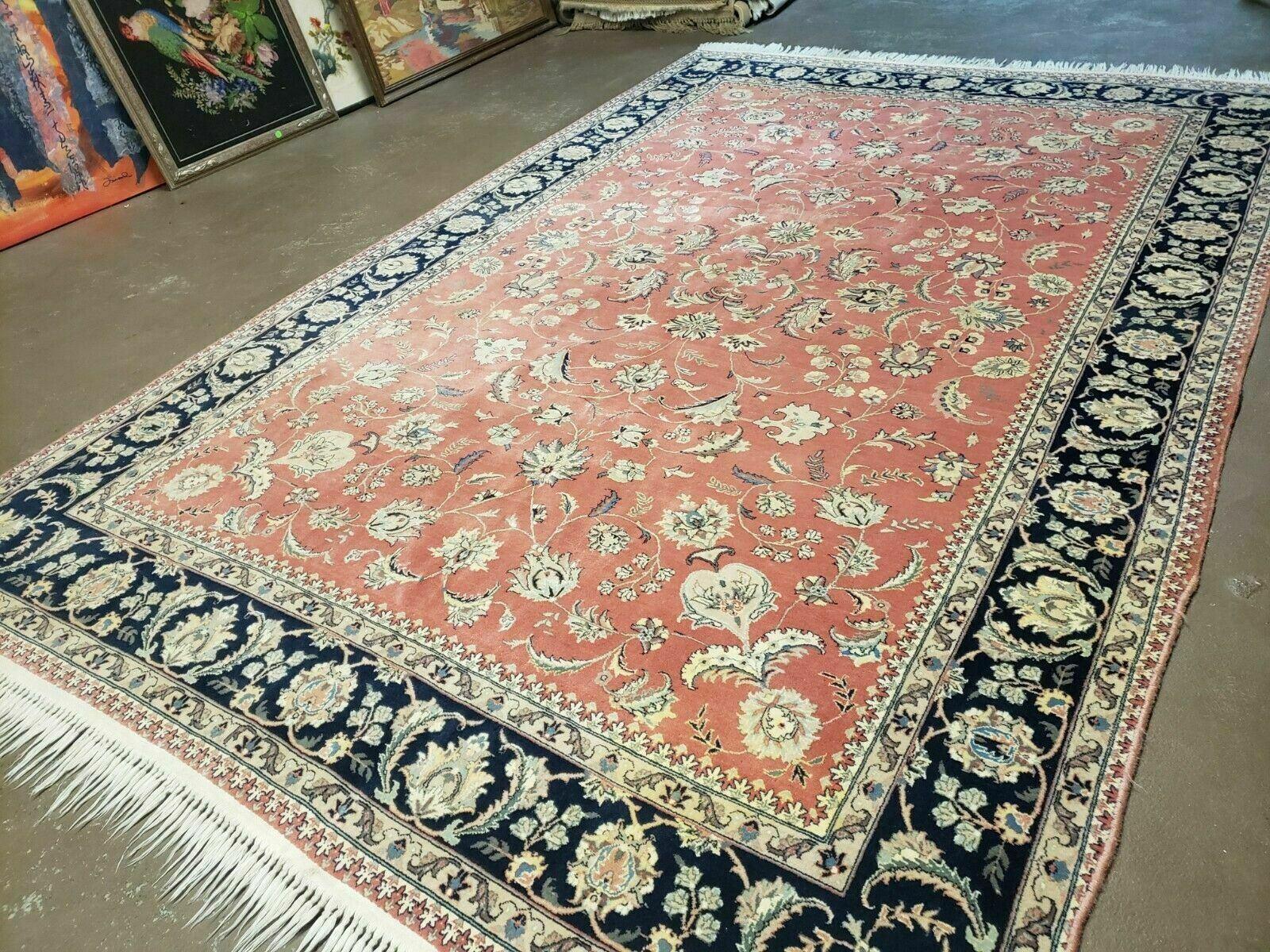 6' X 9' Vintage Fine Oriental Floral Handmade Wool Rug Vegetable Dyes Red Nice - Jewel Rugs