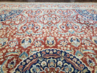 Antique Turkish Rug 10x14 - 11x14, Mahal Large Room Sized Area Rug Wool Hand-Knotted Red Blue Ivory Persian Carpet Oversized Living Room Rug - Jewel Rugs