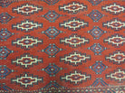 2.5' X 4' Antique Handmade Turkoman Tribal Wool Rug Cushion Case Yamud Soumak - Jewel Rugs