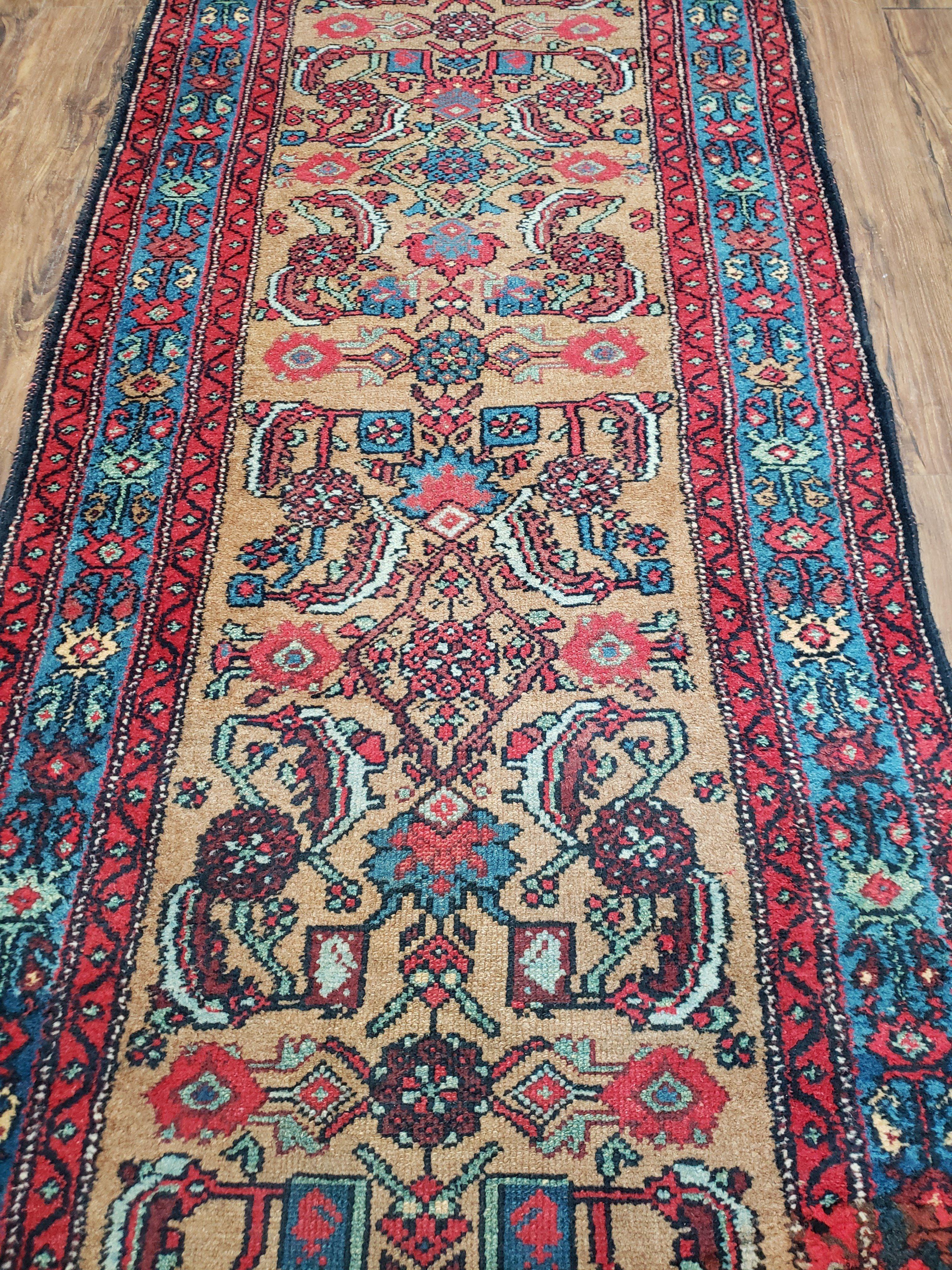 Antique Northwestern Persian Runner Rug, Hand-Knotted, Wool, 2'10" x 10' 2" - Jewel Rugs