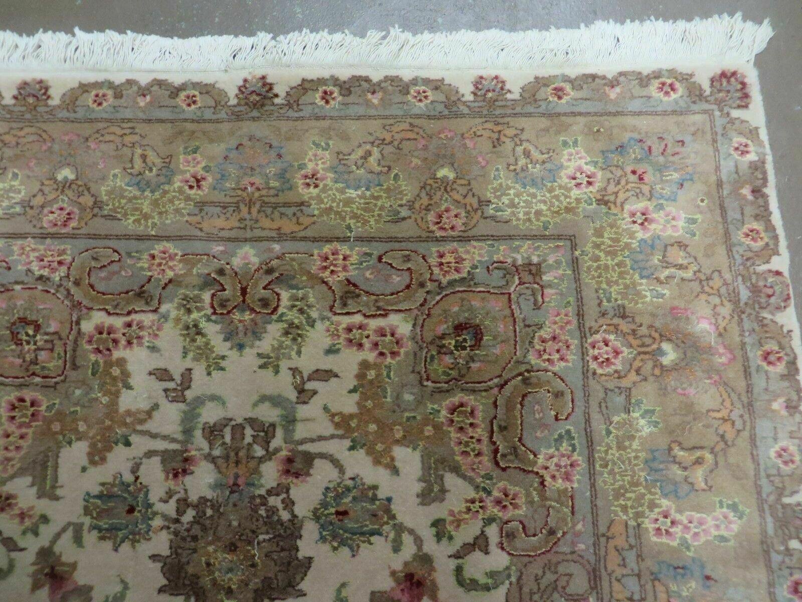 4' X 6' Vintage Handmade Fine Chinese Floral Oriental Wool Rug Beauty Details - Jewel Rugs