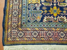 4' 6" X 5' 5" Antique Handmade Perpedil Caucasian Wool Rug Nice Colorful - Jewel Rugs