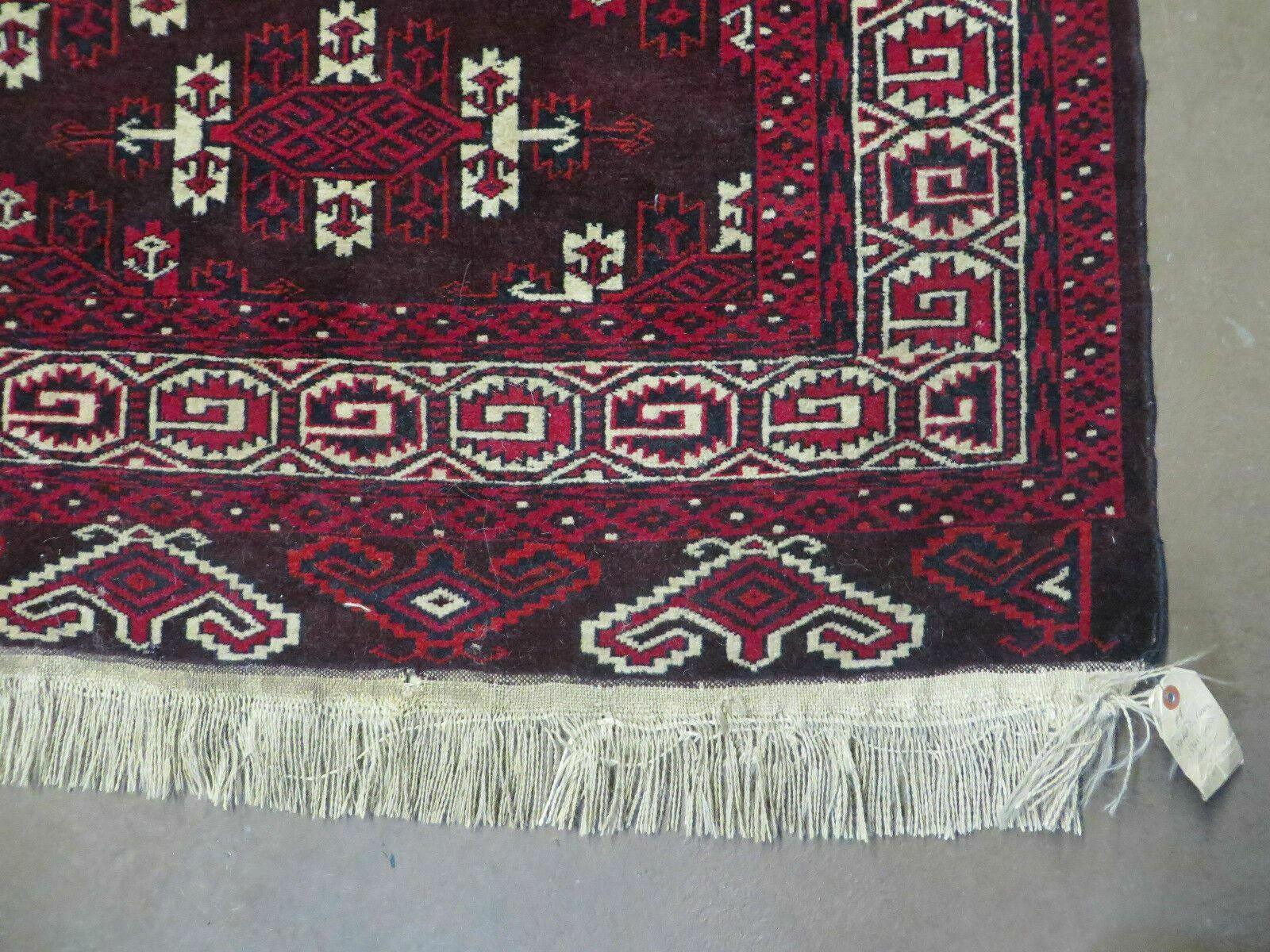 7' X 10' Antique Handmade Yamud Turkoman Wool Rug Excellent - Jewel Rugs