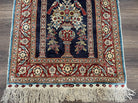 Silk Turkish Hereke Prayer Rug 2.3 x 3.7, Hand Knotted Fine Hereke Carpet, Signature from Master Weave, Flowers Vase Birds Prayer Arch, Nice - Jewel Rugs