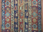 4' X 9' Antique 1880s Handmade Caucasian Shirvan Kazak Wool Rug Repairman Dream - Jewel Rugs