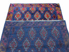 2' 10" X 4' 8" Vintage Handmade Tribal Wool Rug Balouchi Rug Afghan Rug Red Blue - Jewel Rugs