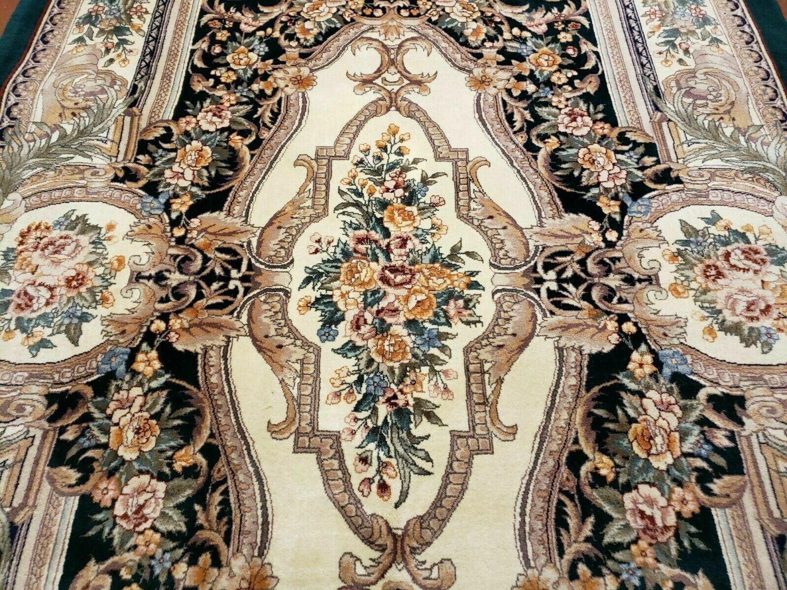 6' X 9' Vintage Chinese Handmade Wool Rug Aubusson Savonnerie - Jewel Rugs