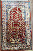 Silk Turkish Hereke Rug 2'1" x 3'4", Tree of Life Silk Rug with Birds, Top Quality Oriental Carpet, Small Silk Rug 2x3, Hand Knotted Vintage - Jewel Rugs