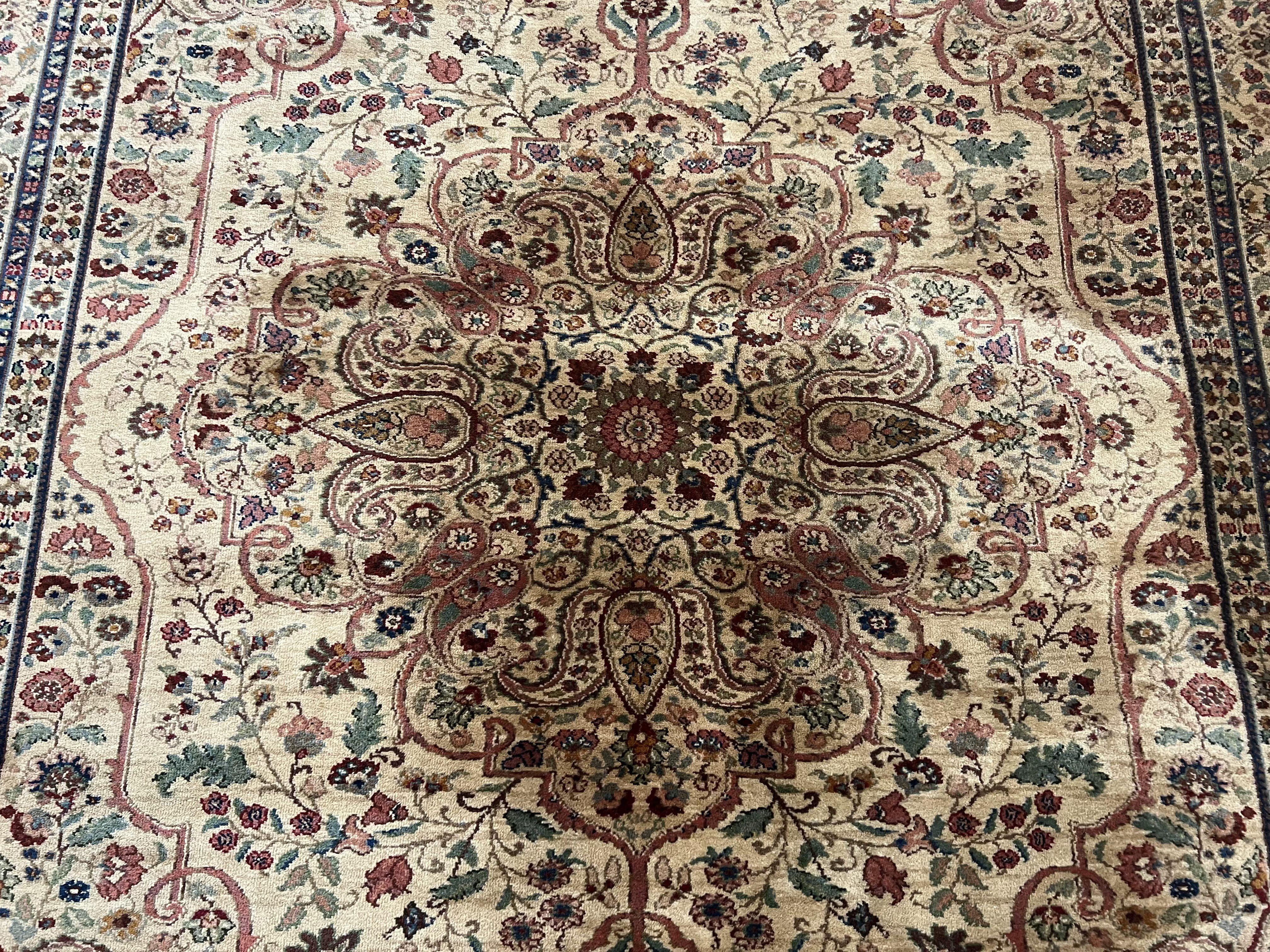 8.8 x 10 Karastan Tabrizz Medallion Rug #900-909, Karastan Samovar Rug, Discontinued Room Sized Wool Karastan Rug, Tea Wash, Persian Design - Jewel Rugs